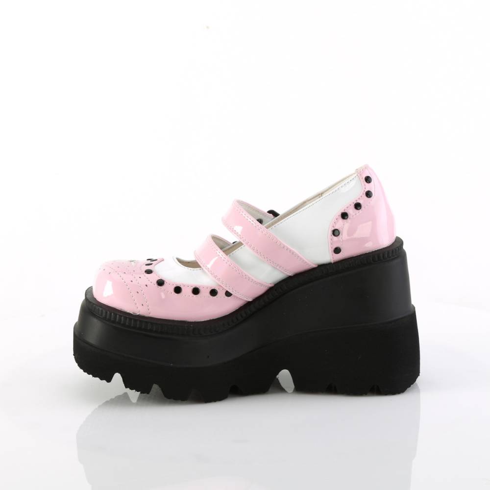 DemoniaCult - SHAKER27 Wedges - Pink/White Product image